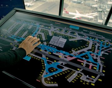 Airfield controller in control tower